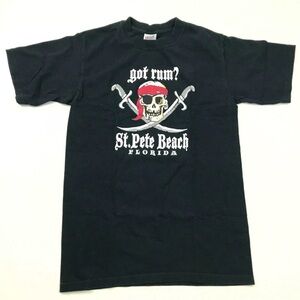 🩵3/$18🩵 ST PETE FLORIDA GOT RUM VINTAGE PIRATE TEE SHIRT UNISEX